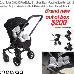 New out of box Cochildor Citi 2.0 Pro Baby Stroller, Rear-Facing Stroller with 3 Modes, Adjustable Handle & Extendable Seat Panel, Black $200 firm cas
