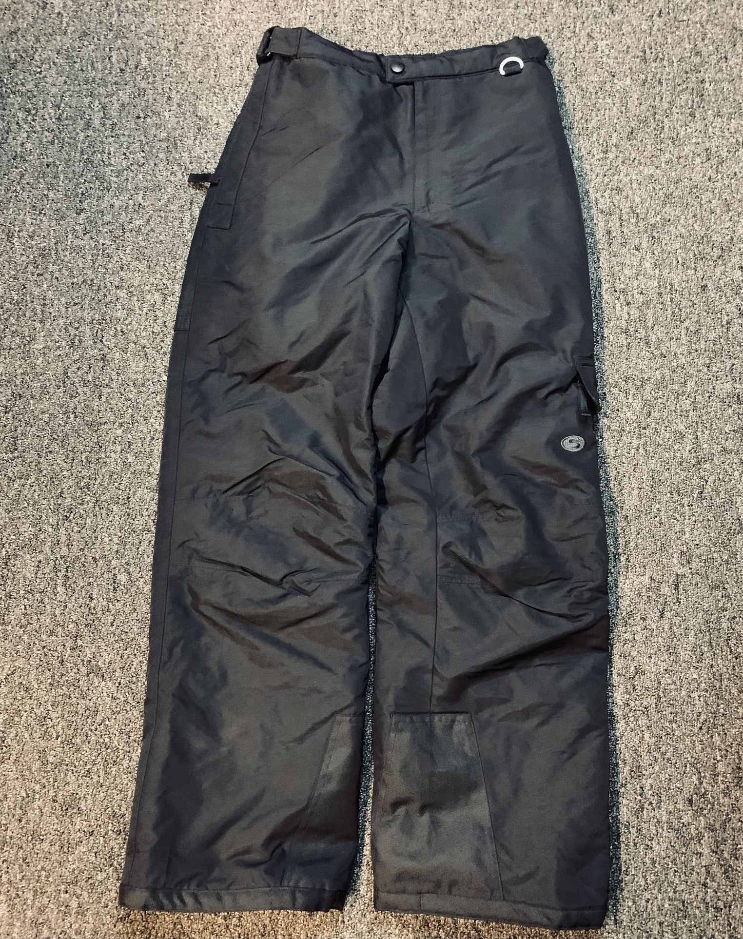 Slalom boys or girls size 10/12 Black Snow Pants with zippered pockets - worn once like new