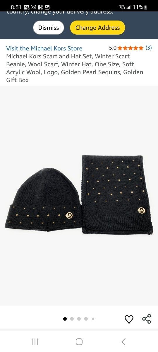 Michael Kors Ladies Beanie  And Scarf Set