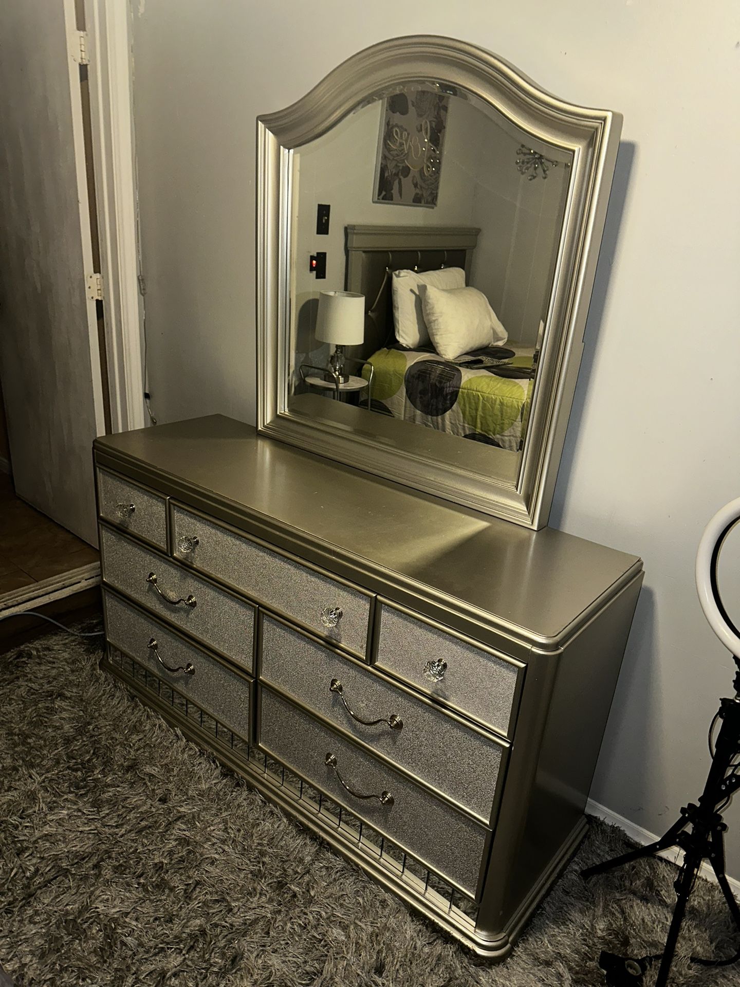 paris silver dresser Rooms To Go Sofia Vergara Paris Silver Dresser w/ Mirror