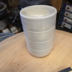 Bowl, Ceramic 11.5 Oz Eggshell Stackable- Set Of 4