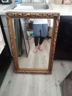 Vintage mirror and pictures