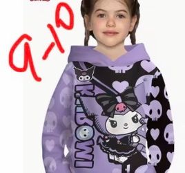 Kuromi hoodie 9-10 new
