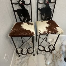 Iron Country Bar Stool Seat Cushion With Real Cowhide 