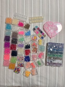 Glitter & flatback pearls/flatback resin flowers