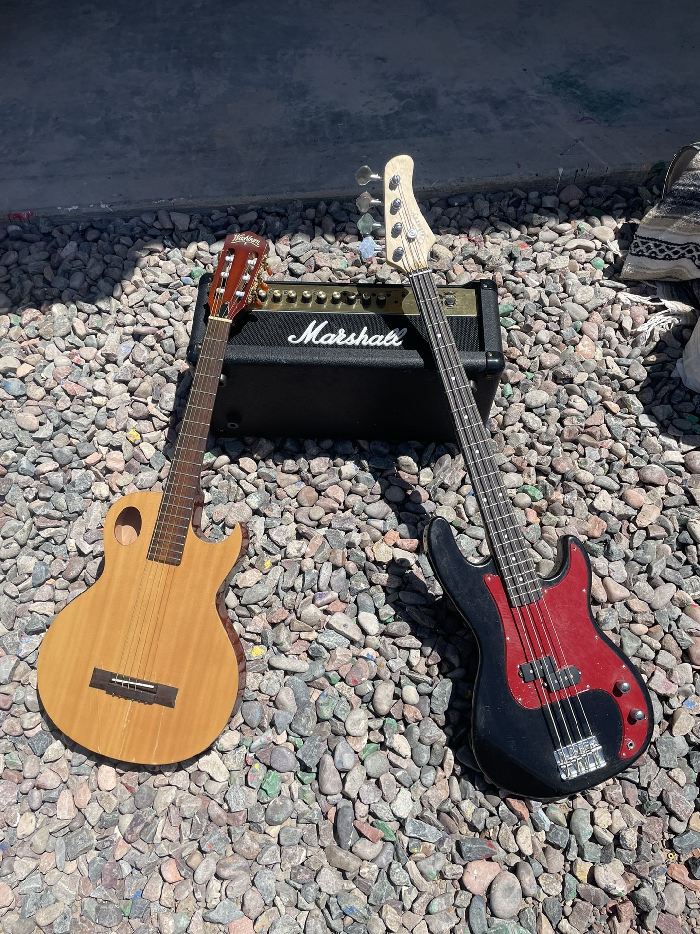 Marshall Mg100fx Head Unit For Speakers, Glared Bass Guitar, Washburn Acoustic Electric Guitar