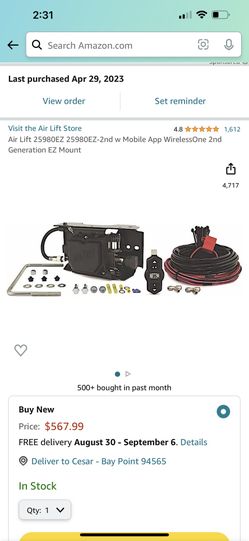 Air Lift 25980EZ 25980EZ-2nd w Mobile App WirelessOne 2nd Generation EZ Mount