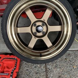 17x9 Rims 4x100 Bronze Rims 