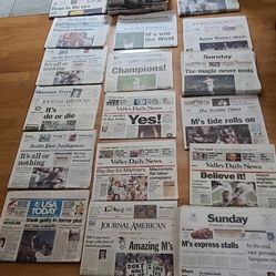 Mariners 1995 Division Champions Local Newspaper Publications