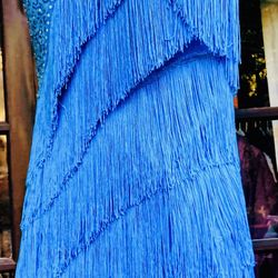 Handmade Latin Dance Costume Women Skirt Superior Performance Sex Fringe Dress Girl