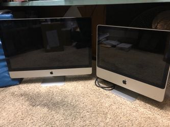 2 Apple 🍏 desktops 🖥️Great 👍🏼 Condition-22 Inch $65+27 Inch $150 Cash Or BOTH $200- Must Come Huntington Beach(Main St. 4 Blocks From Beach🏝️
