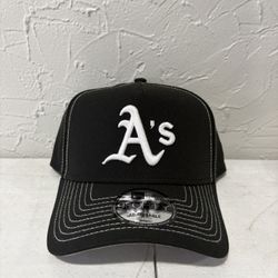 MLB New Era Oakland A’s Black White 9forty A Frame SnapBack Hats 
