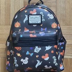 Disney Parks Mickey Halloween Snacks Loungefly Backpack