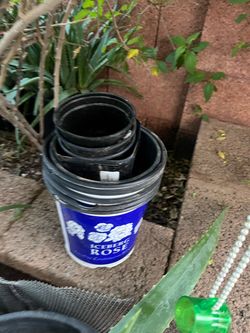Black Plastic Nursery Planters Set