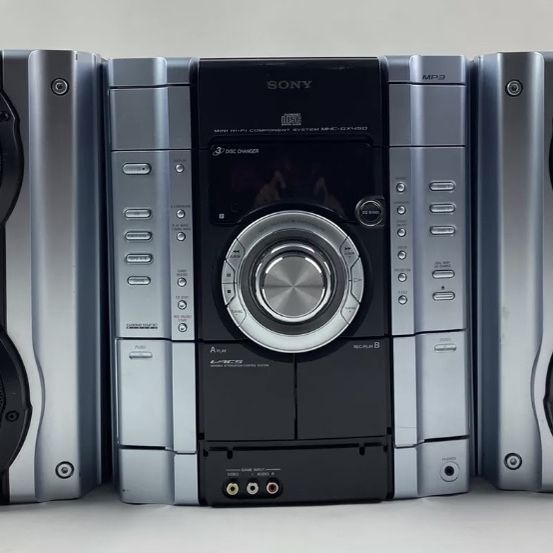 Sony MHCGX450 HiFi Component System 3 Disc Changer Dual Cassette w