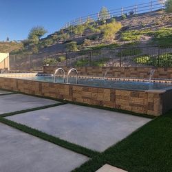 Inground Islander Pool 18” Above And 4’ Inground Vinyl Liner 