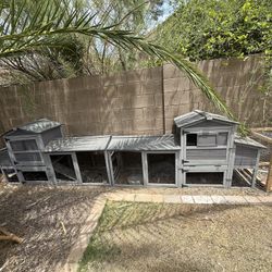2 Small Chicken Coops +chicken Run 