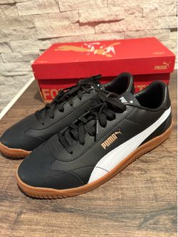 Puma Club 5v5 Men's Size 12 Black White Gold Sneakers Shoes 389406 05 New In Box