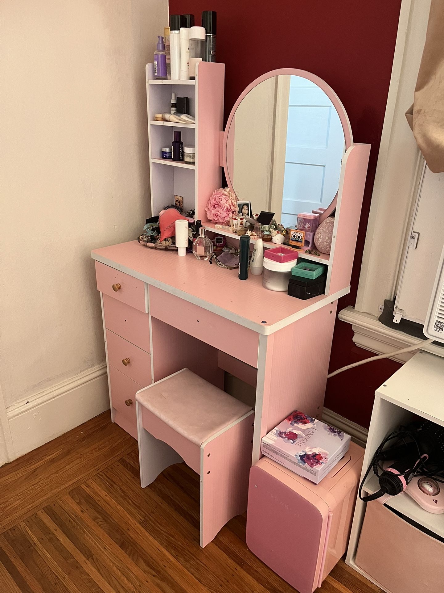 pink vanity