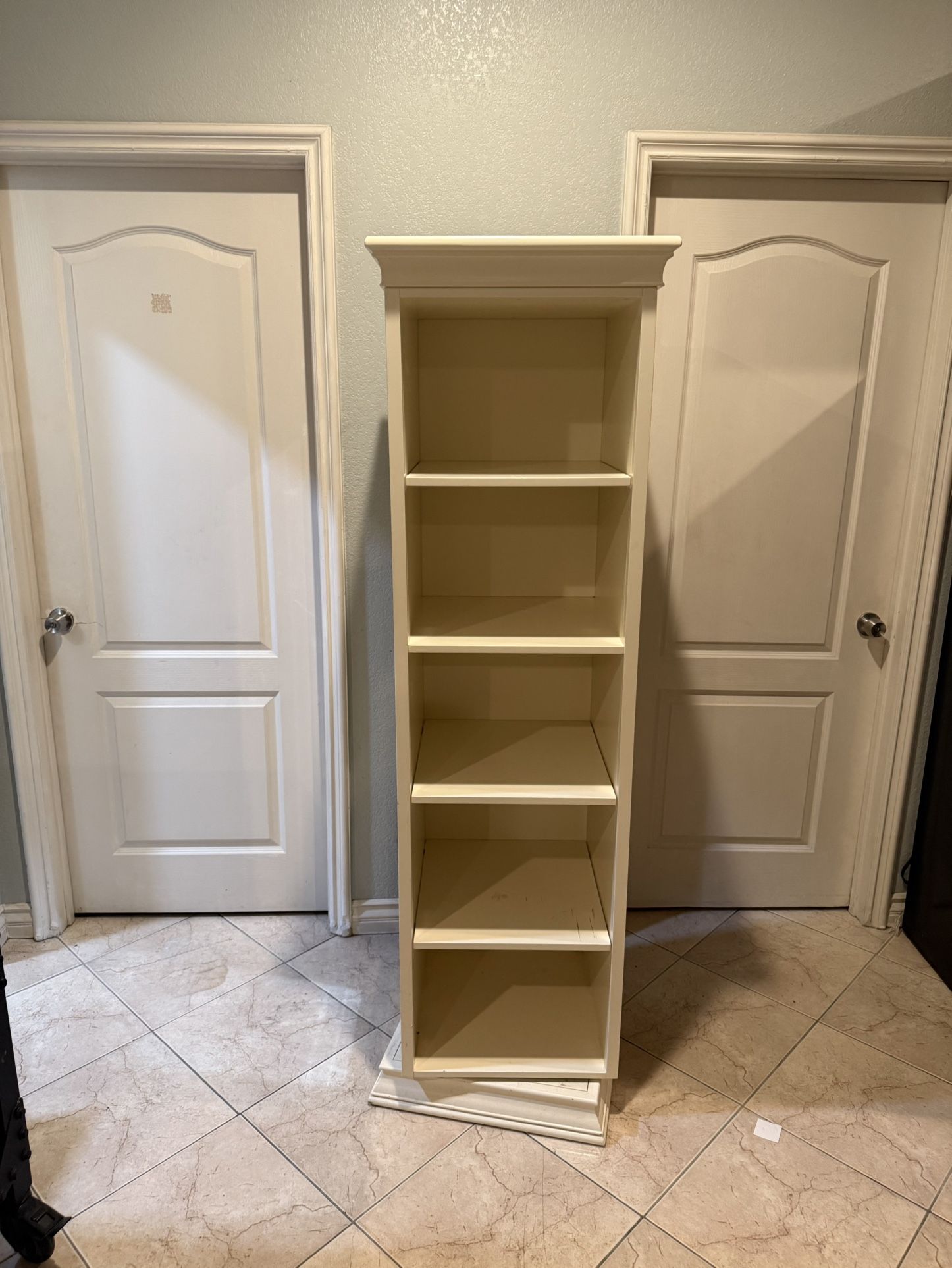 Five Tier Wide Wooden Storage With Mirror