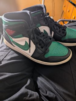 2020 Nike Air Jordan 1 MID Green Toe Basketball Shoe