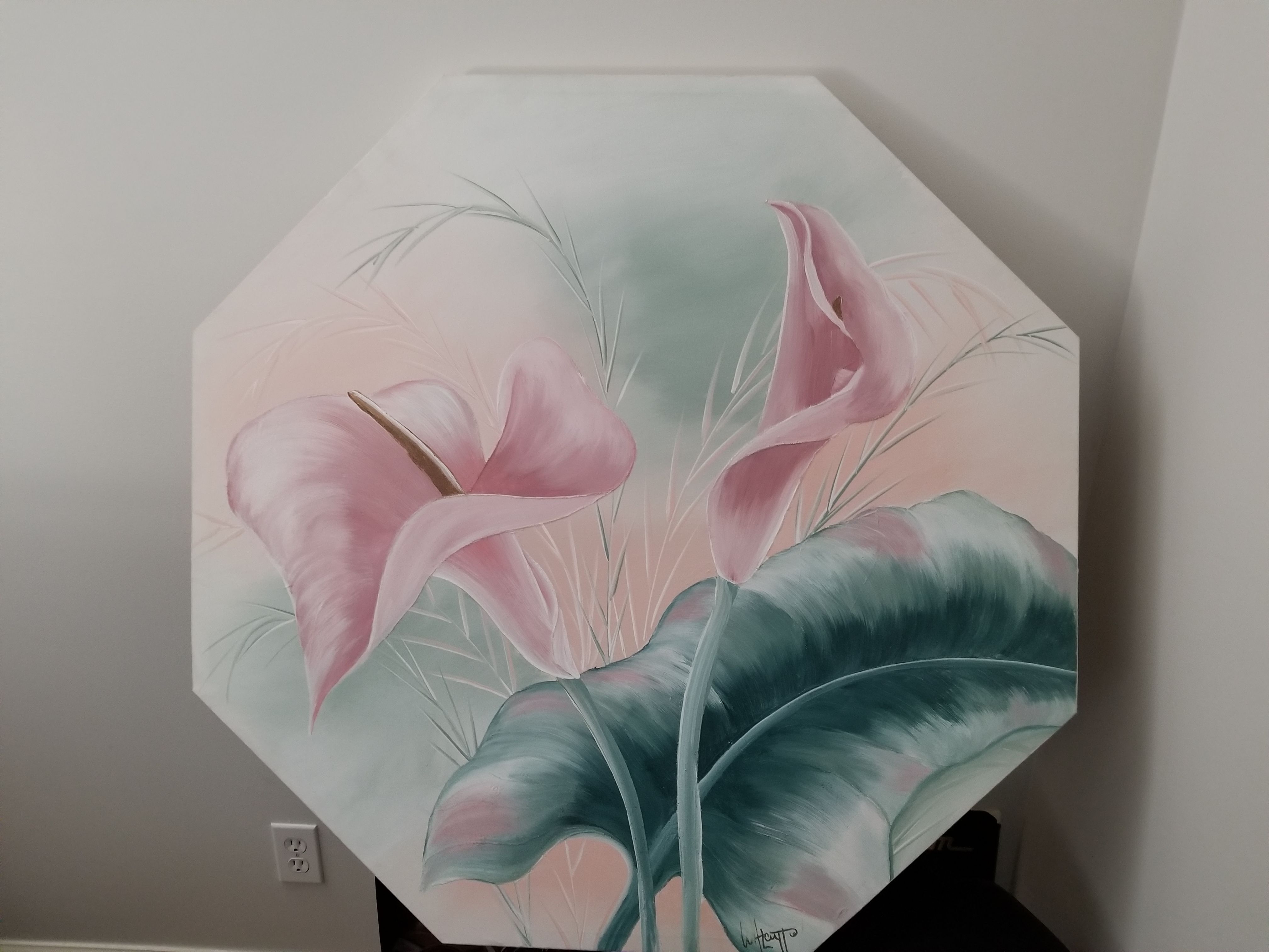 Canvas floral painting