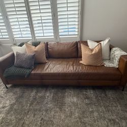 Potter Barn Leather Couch