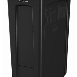 Rubbermaid Commercial Products Slim Jim Plastic Rectangular Trash/Garbage Can