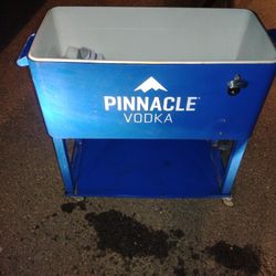 Pinnacle Vodka Brand Standing Rolling Cooler