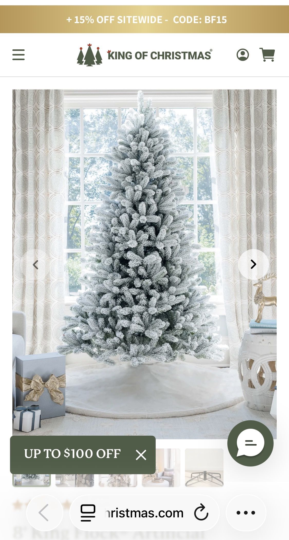 King of Christmas NIB tree and garland 5 pcs total