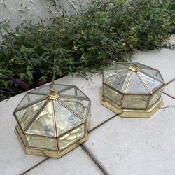 Vintage 2 Brass Lights 