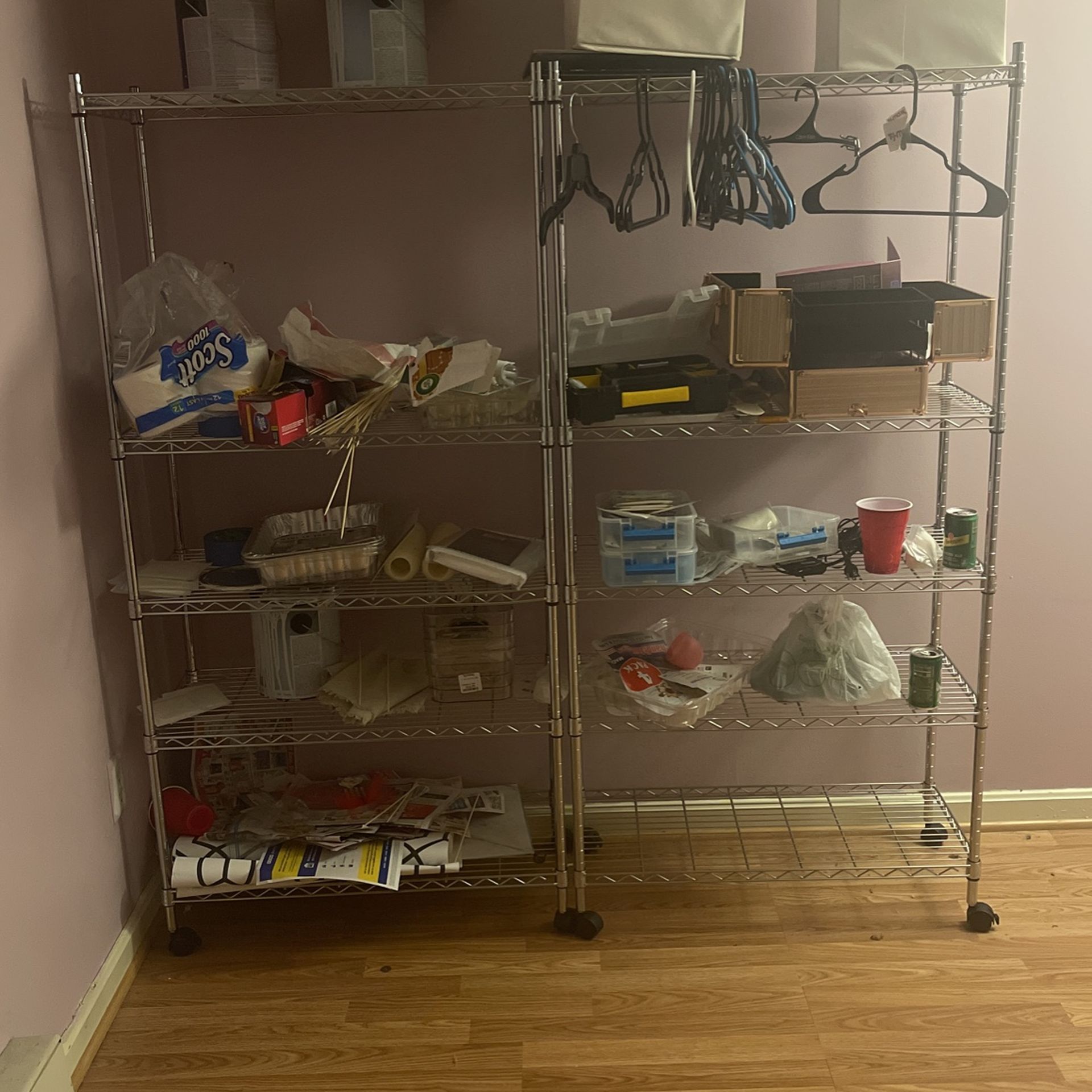 2 Metal Rolling Shelves (already Built) 