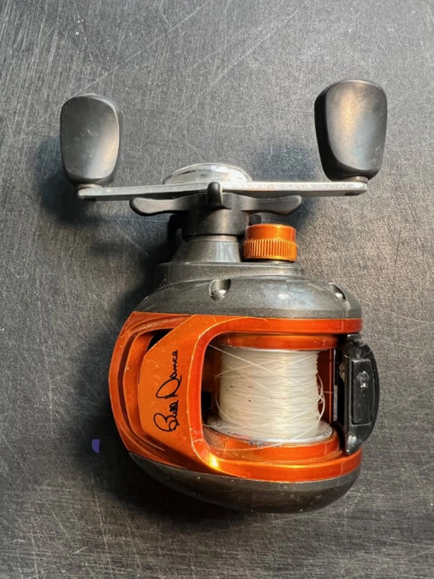 color braided fishing line KastKing SuperPower ColorShield alloy frame Near Zero Stretch With Penn FTH300LP Fathom Low Color:White Red Head - Red White Skirt