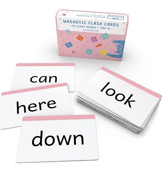 Magnetic Flash Cards 40 Sight Words Level 1