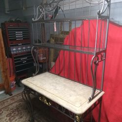 Nice real Heavy Duty Wrought Iron Backers Rack 