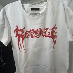 Revenge Puff Print white t shirt size M