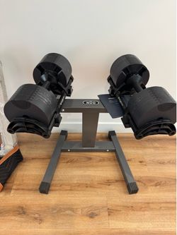 Nuobell 580 5-80 lb adjustable dumbbells + stand