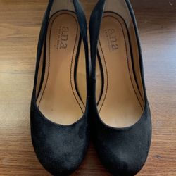 a.n.a Brand black suede wedge heels U.S. Women’s size 6
