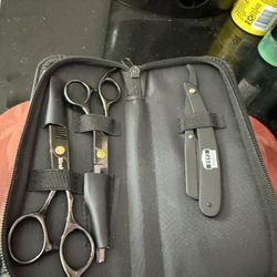 Barber Shears /razor With Blades 