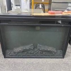 New 26” Electric Fireplace Heater Insert w/ Realistic 3D Flame Remote Control Adjustable Brightness