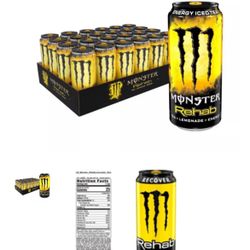  MONSTER REHAB TEA + LEMONADE, 15.5 OZ. CANS, 24 PACK