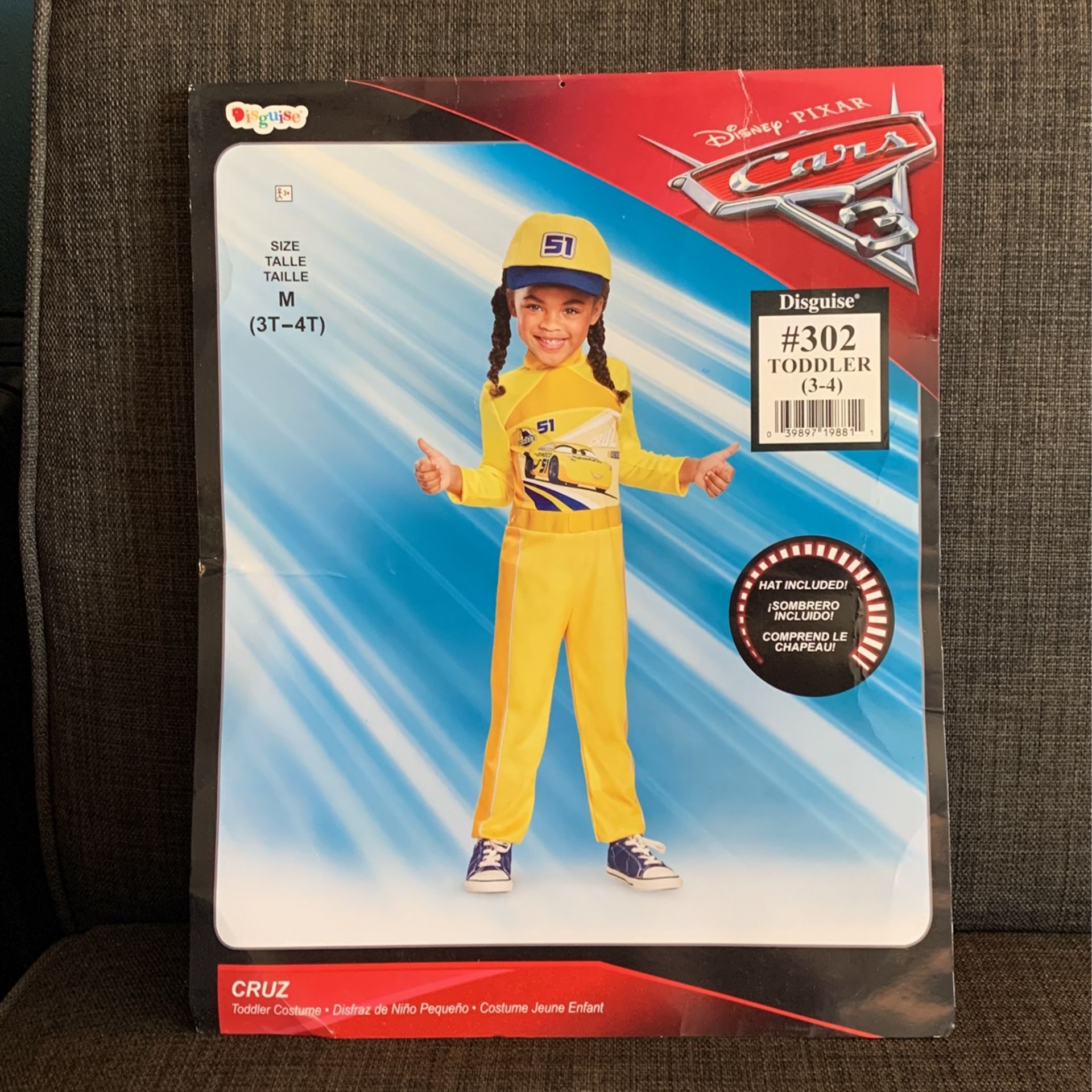 HALLOWEEN DISNEY CARS CRUZ RAMIREZ TODDLER SIZE 3-4 AND KIDS SIZE SMALL 4-6 COSTUME