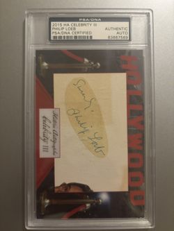 Philip Loeb Encased Cut Auto PSA DNA Certified 