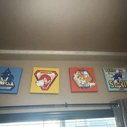 Sonic Bedroom Canvases 