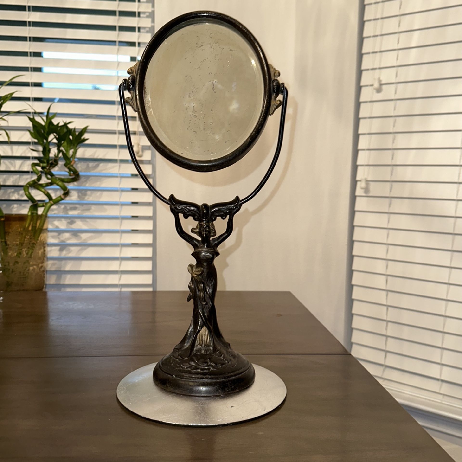 Antique Art Nouveau Figural Dresser Mirror