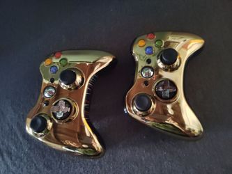 Limited edition gold star war xbox 360 controllers