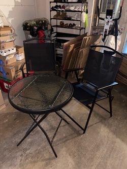 Patio table and chairs