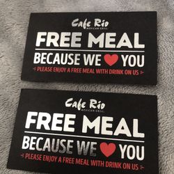 Cafe Rio Meal Cards 