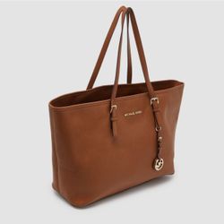 MICHAEL Michael Kors Brown Leather Jet Set Shopper Tote