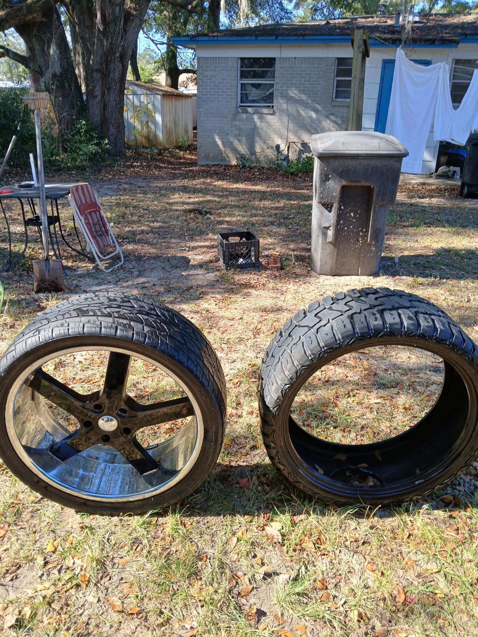 4 Rims 2 Tires 24”